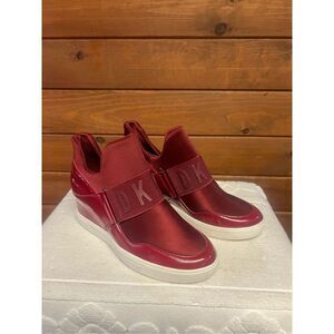 DKNY Penny Women’s Maroon  Slip On Wedge Shoes  Stretch Size 7.5